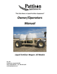 Owner/Operators Manual - Pattison Liquid Systems
