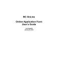 BC OnLine Online Application Form User's Guide