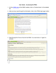 User Guide – Accessing the PESA 1. On the CMRE page of the