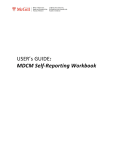 USER's GUIDE: MDCM Self-Reporting Workbook