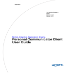 Personal Communicator Client User Guide