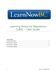 Learning Resource Repository (LRR) – User Guide