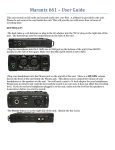 Marantz 661 &ndash; User Guide