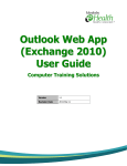 Outlook Web App (Exchange 2010) User Guide