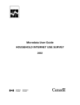 Microdata User Guide HOUSEHOLD INTERNET USE SURVEY