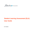 Student Learning Assessment (SLA) User Guide