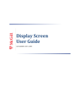 Display Screen User Guide