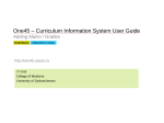 One45 – Curriculum Information System User Guide