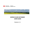 SCIENCE SCAN DATABASE USER GUIDE Version 1.1