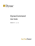 DynacCommand User Guide - Dynac Tools Applications