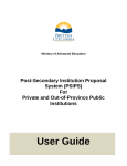 User Guide - Ministry of Advanced Education