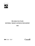 Microdata User Guide NATIONAL TENANT SATISFACTION SURVEY