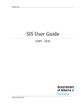 SIS User Guide - Alberta Education
