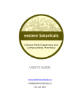 USER'S GUIDE - Eastern Botanicals