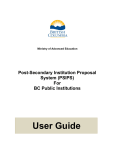 User Guide - Ministry of Advanced Education