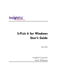 S-PLUS 6 for Windows User's Guide