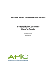 Access Point Information Canada eStrataHub Customer User's Guide