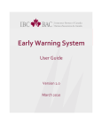 Early Warning System - Application User Guide