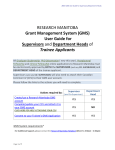 (GMS) User Guide for Supervisors and Department Heads of