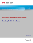 Specialized Online Directories (SOLD) Branding Profile User Guide