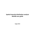 Spatial intensity distribution analysis Matlab user guide