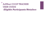 + AdWest COOP TRACKER USER GUIDE