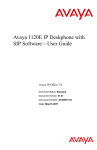 Avaya 1120E IP Deskphone with SIP Software—User Guide