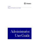 User Guide - Regional Tender