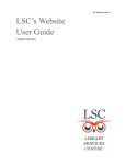 LSC's Website User Guide