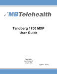 Tandberg 1700 MXP User Guide