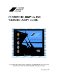 CUSTOMER LOGIN via FSD WEBSITE USER'S GUIDE
