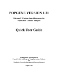 POPGENE VERSION 1.31 Quick User Guide