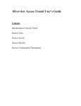 Riverview Access Transit User's Guide