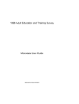 1998 Adult Education and Training Survey Microdata User Guide