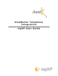 blueButler Telephony Integration sigXP User Guide