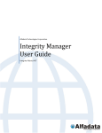 Integrity Manager User Guide - Alfadata Technologies Corporation