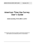 American Time Use Survey User's Guide