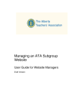 User Guide for Website Managers - Support Home
