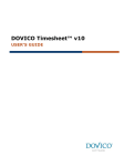 DOVICO Timesheet User's Guide version 10