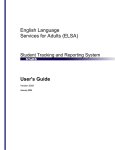 English Language Services for Adults (ELSA) User's Guide