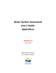 Water System Assessment User's Guide: Appendices