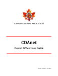 CDAnet Dental Office User Guide (PDF 2.4 MB)