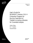 User's Guide for SCORIGHT (Version 3.0): A Computer