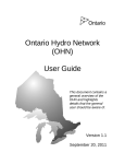 Ontario Hydro Network (OHN) User Guide