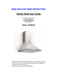 READ AND SAVE THESE INSTRUCTIONS Range Hood User Guide