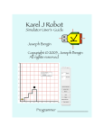 Karel J Robot Simulator User's Guide Page 1