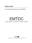 USER'S GUIDE A Comprehensive Resource for EMTDC