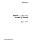 Honeywell HC900 Process Controller Installation and User Guide