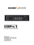 Sound Devices - USBPre 2 User Guide and