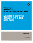 MCC 7100 IP Dispatch Console Setup and User Guide